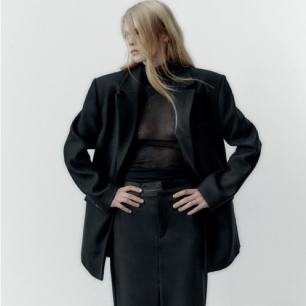 Zara OVERSIZED WOOL BLEND BLAZER